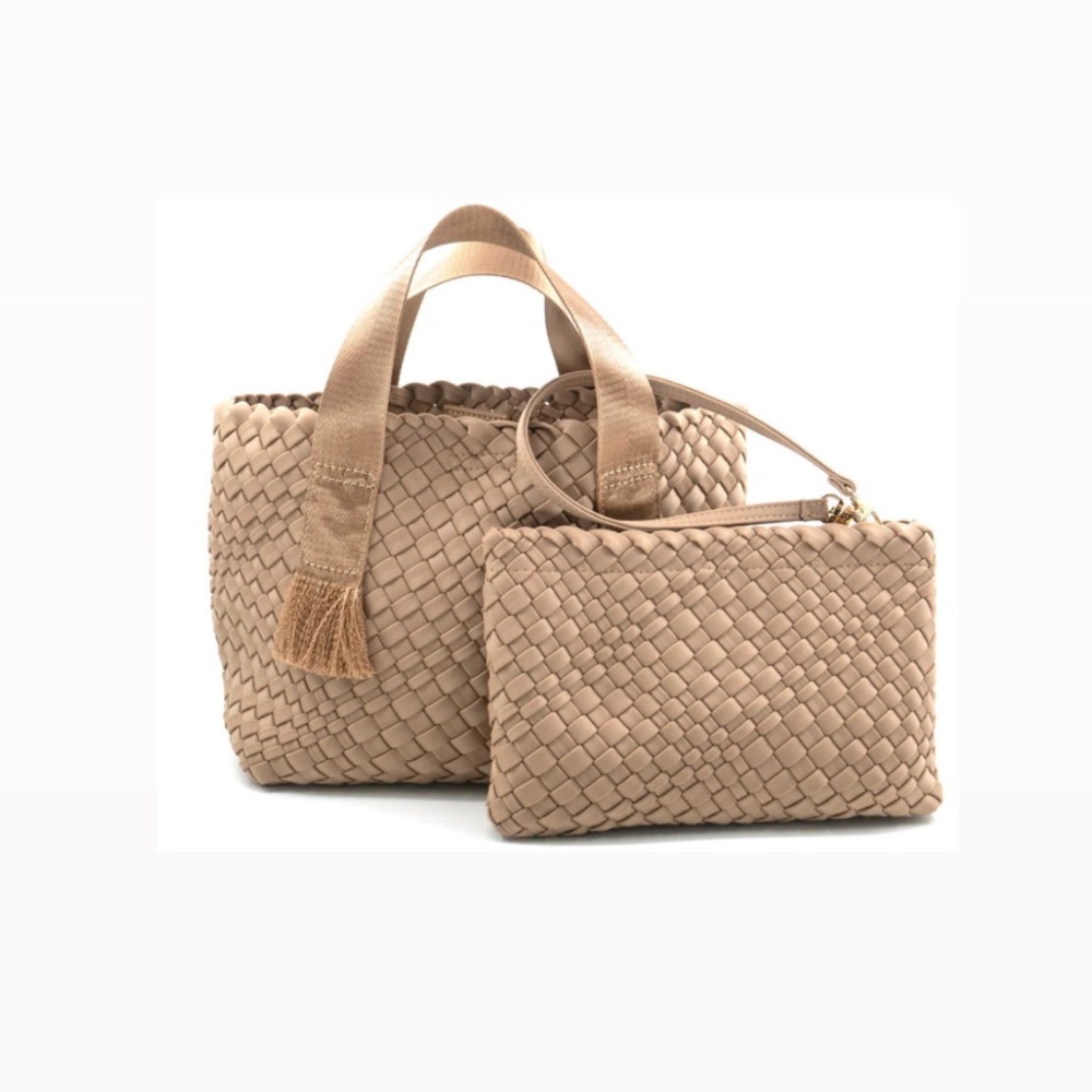 New Braided bag with inside bag included with crossbody strap